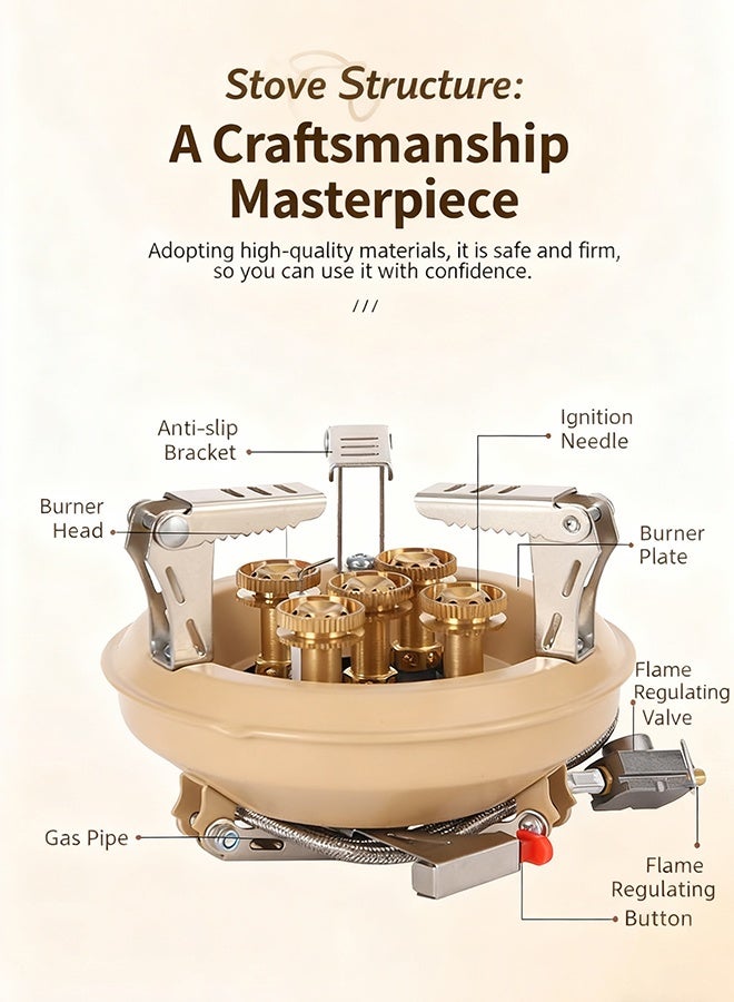 TaqwaMart Portable Camping Stove, Backpacking Stove Portable Camping Stove Burner for Camping Stove, Hiking Stove, Camping Stove - Image 3